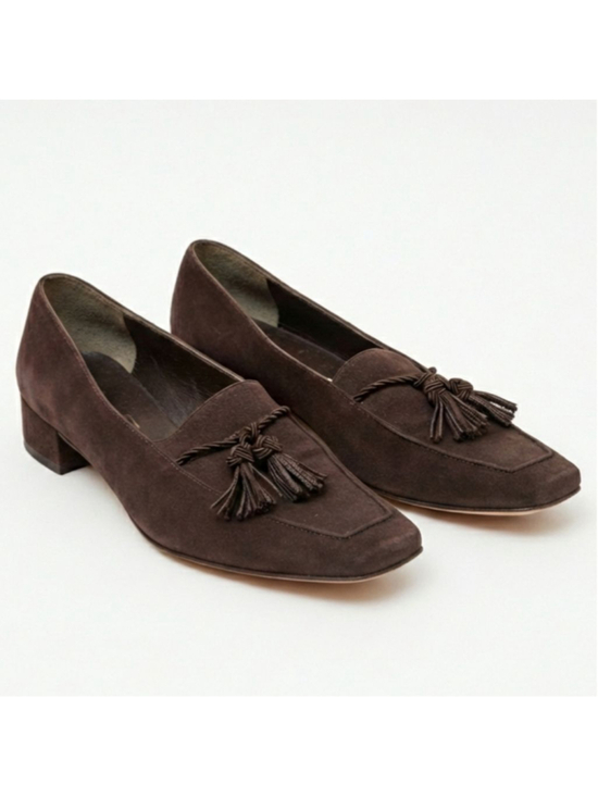 Salvatore Ferragamo Shoes - Salvatore Ferragamo Brown Suede Loafers Size 7.5